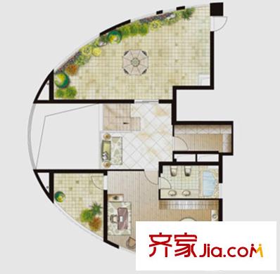 万源城朗郡户型图尊荣四房2层户型图 4室3厅3卫