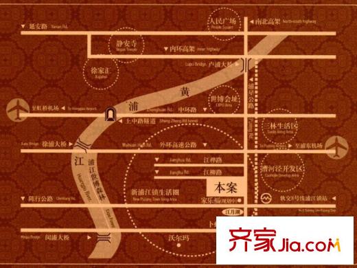 浦江颐城晶寓交通图