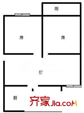 金泉苑(闸北)户型图上海 金泉苑(闸北) 户型图 2室1厅1卫1厨