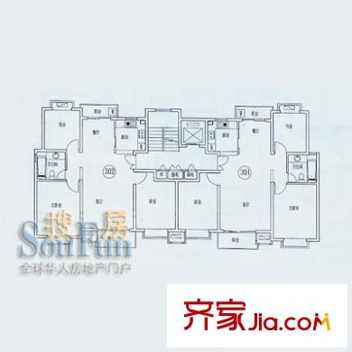 上海 水景书香园 户型图