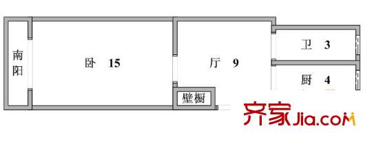 永兴小区户型图 户型图 1室1厅1卫1厨