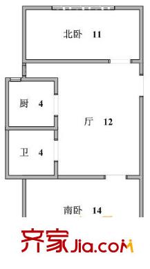上海 静安新城四区 户型图
