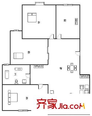 证大家园三期 3室 户型图