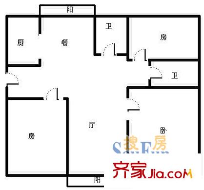 上海 大学城松云水苑 户型图