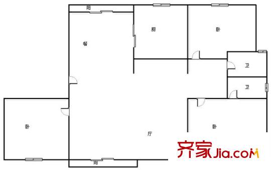 证大家园三期 3室 户型图