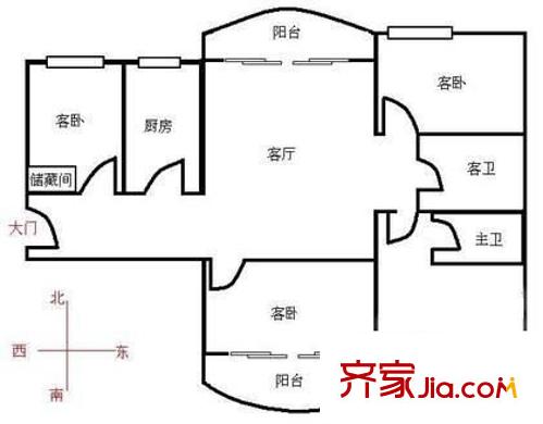 上海康城 4室 户型图
