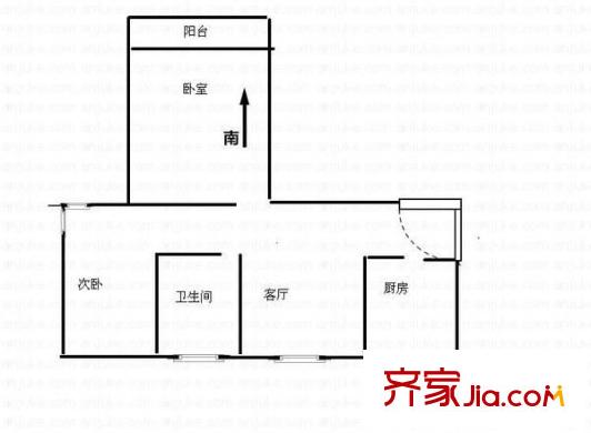 水语人家户型图户型图 2室1厅1卫1厨