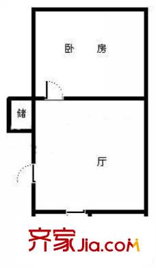 静安新城五区户型图户型图 1室1厅1卫1厨