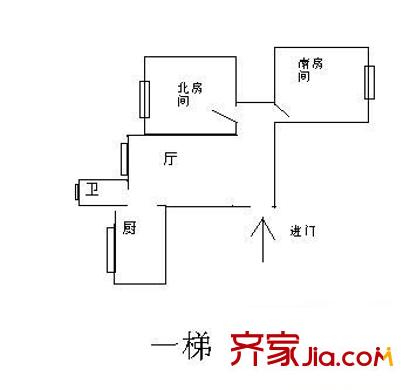 新梅淞南苑 2室 户型图