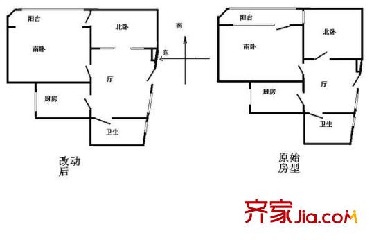 洪山花苑户型图户型图 4室3厅2卫1厨