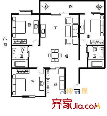 上海 洪山花苑 户型图