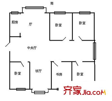 宝山三村 4室 户型图