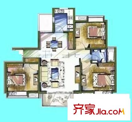 地杰国际城 0室 户型图