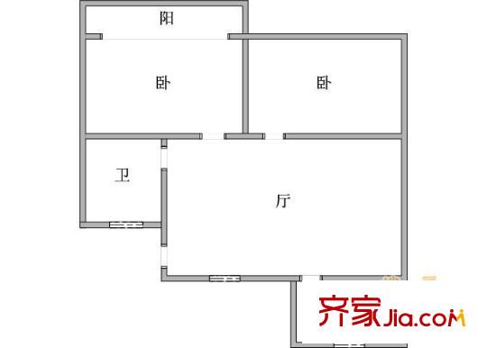 三林新村 2室 户型图