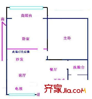 金杨七街坊 2室 户型图