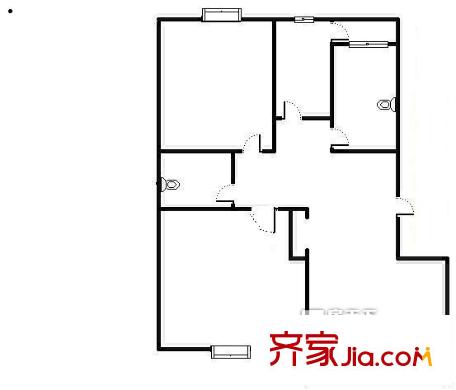 浦江世博家园四街坊户型图95到101平两房 2室1厅1卫1厨