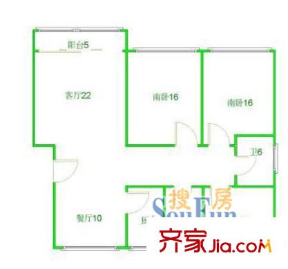 上海 罗山花苑 户型图