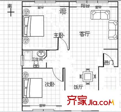兴东名苑 3室 户型图