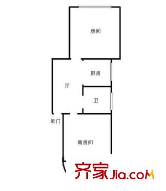 金杨九街坊 2室 户型图