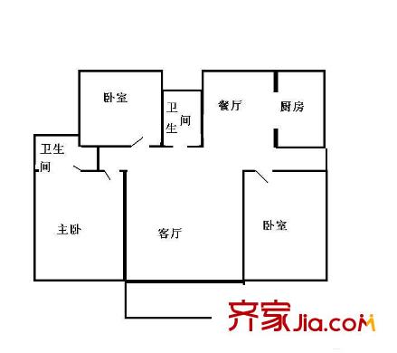 东方城市花园 0室 户型图