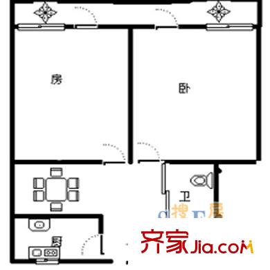 高安路100弄小区户型图高安路100弄 二室 户型图 2室1厅1卫1厨