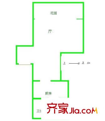 万科城市花园二期户型图户型图 1室1厅1卫1厨