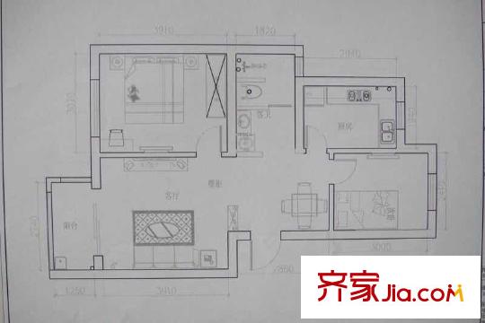 汇颂南苑 2室 户型图