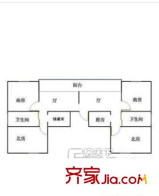 金钻苑户型图户型图 4室2厅2卫1厨