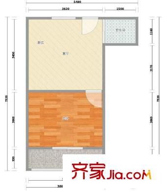 子长小区 1室 户型图