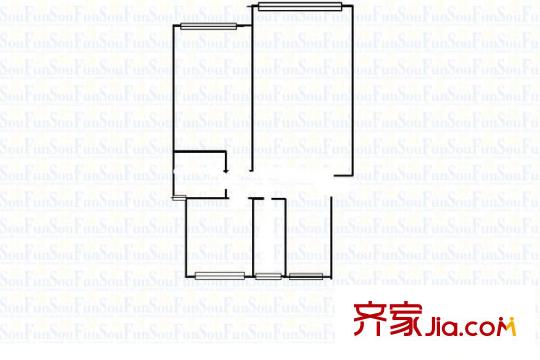 晴川佳苑 2室 户型图