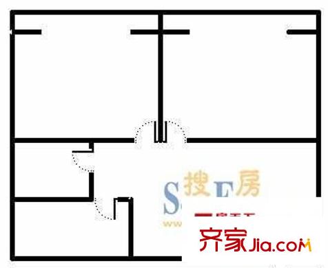 晴川佳苑 2室 户型图