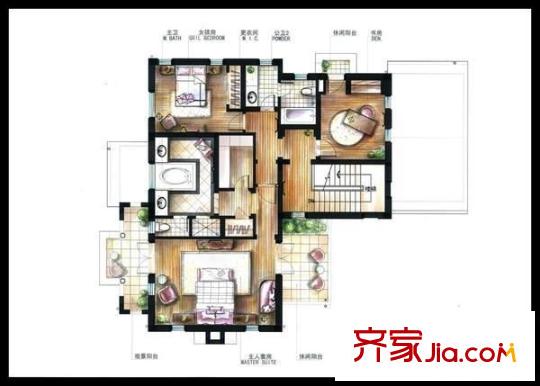 绿海家园 4室 户型图
