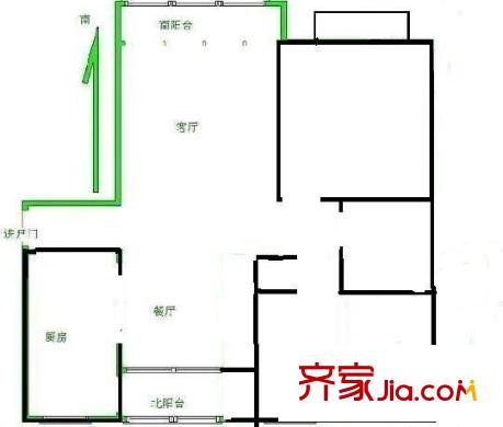 浦江世博家园七街坊 2室 户型图