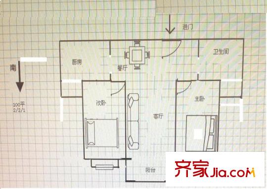 地杰国际城二期 0室 户型图