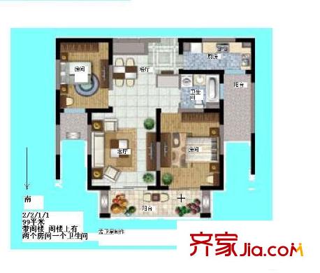 地杰国际城二期 0室 户型图
