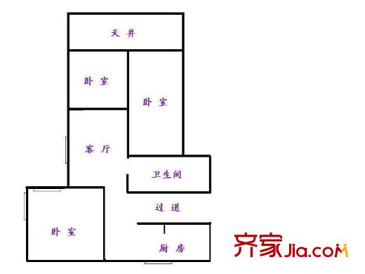 罗秀三村 0室 户型图