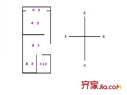 罗秀三村 0室 户型图
