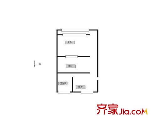 宛南一村 1室 户型图