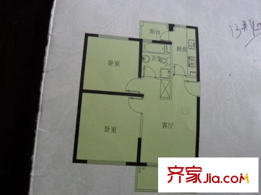 欣佳宝邸户型图2室 户型图 2室1厅1卫1厨