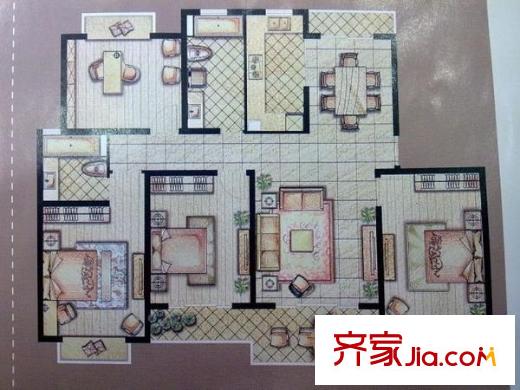 名都新城 4室 户型图