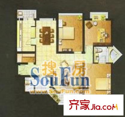 兆丰帝景苑 2室 户型图