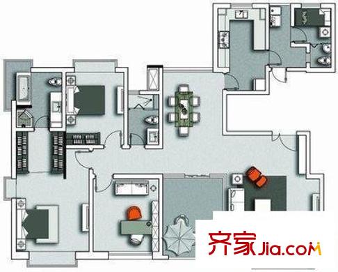 阳光绿园 4室 户型图