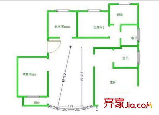 南洋绿都 4室 户型图