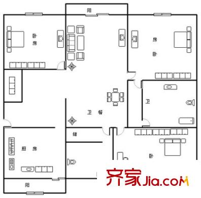 南洋绿都 4室 户型图