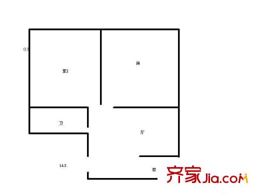 常兴家园户型图 户型图 2室1厅1卫1厨