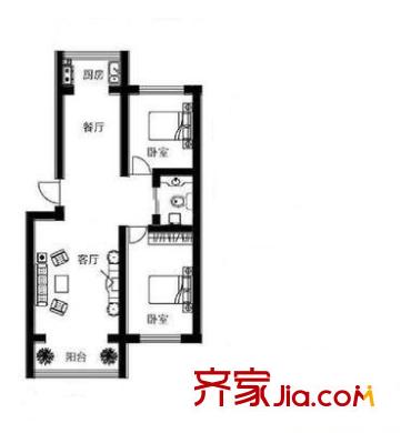 天环苑 2室 户型图
