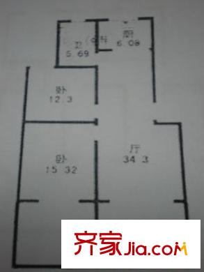 怡佳苑户型图户型图 2室2厅1卫