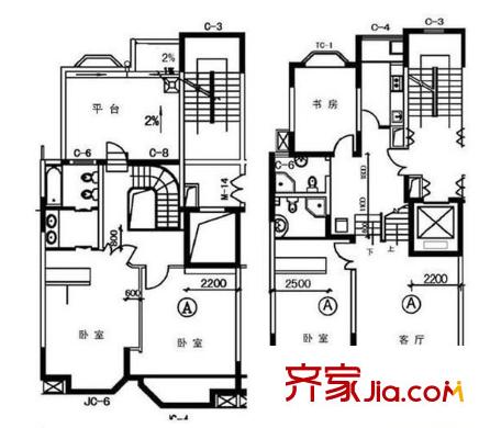 馨华苑户型图户型图 4室3厅2卫1厨