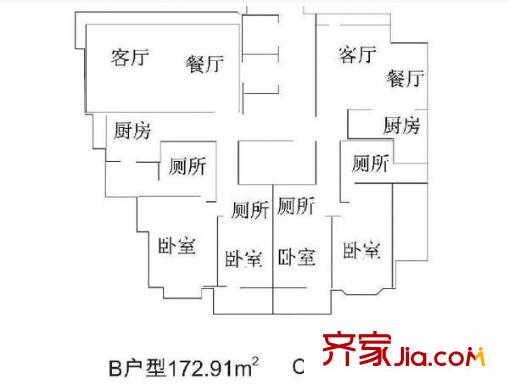 雍景台公寓 0室 户型图