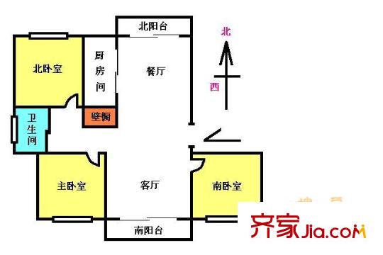 嘉和花苑 3室 户型图